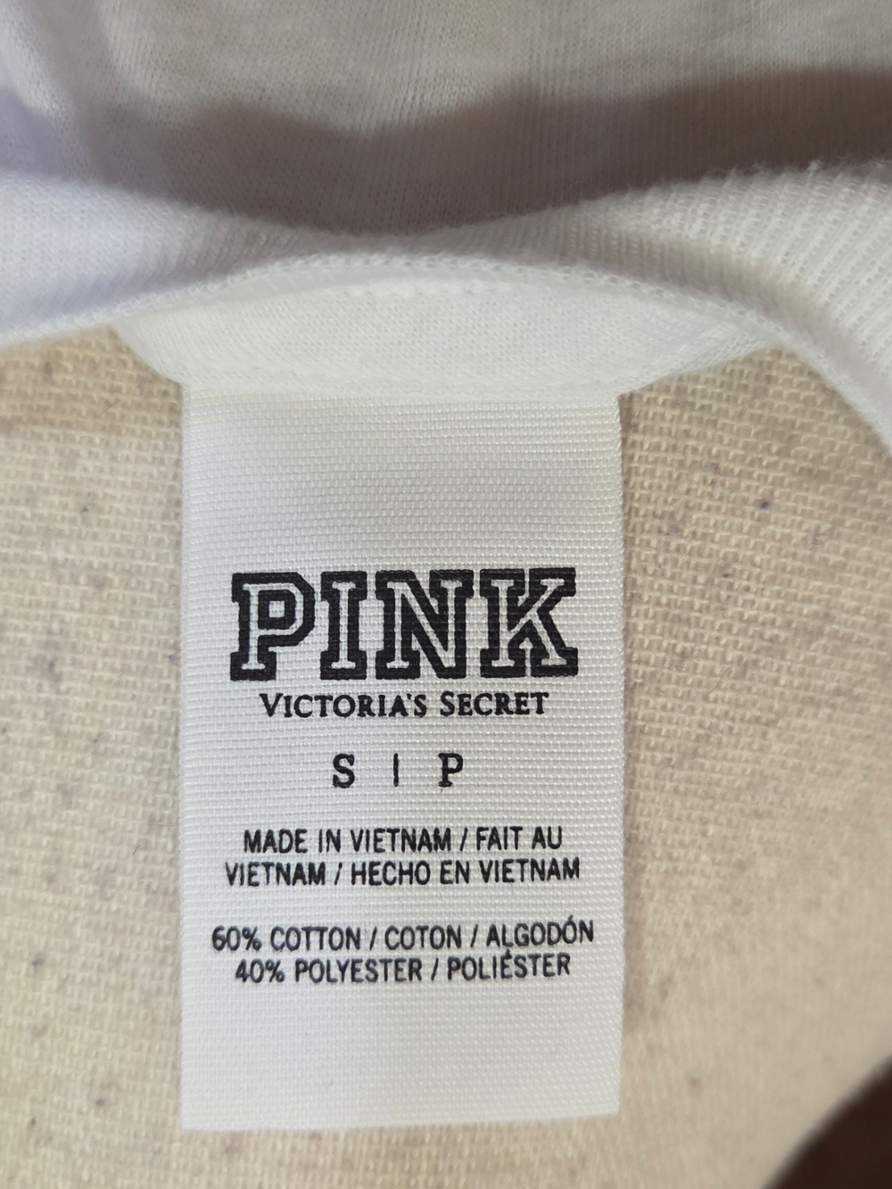 Victoria's Secret PINK White Clothing Tag - Logo Label - Picture 4 of 4